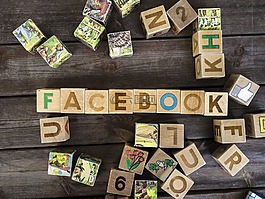 facebook,塊,徽標
