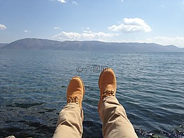 山,海水,藍(lán)天