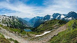 小山,景觀,山峰