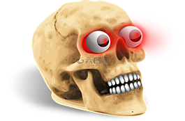 頭骨,發(fā)光的眼睛,死亡