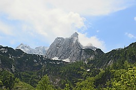 山,云,天空