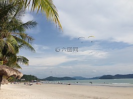 大海,降落傘,度假