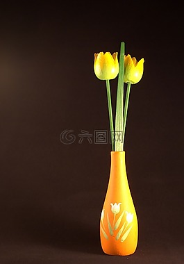 郁金香,花瓶,鮮花