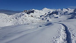 雪,冬天,山