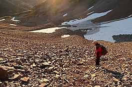 山,攀登,下降