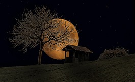月球,夜,心情