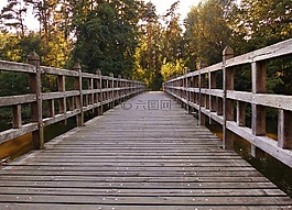 木橋,離,木板