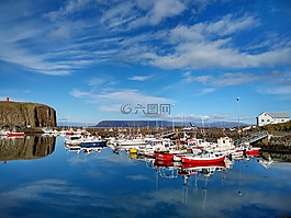 stykkisholmur,端口,船