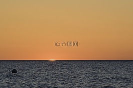 海,天空,日落