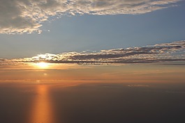 日落,天空,海洋