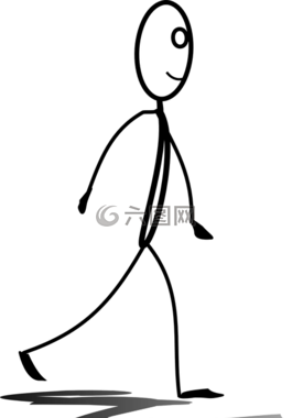 走,徒步旅行,火柴人