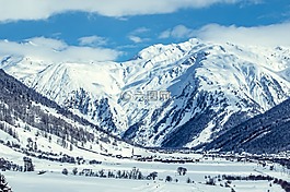 山,雪,瑞士