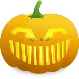 萬(wàn)圣節(jié),南瓜,獰笑