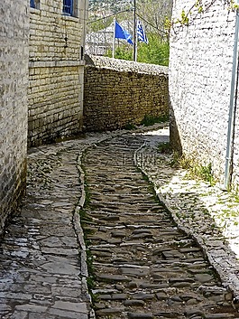 街,卵石,路徑