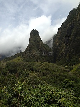 山,夏威夷,谷