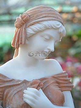 雕像,女子,臉