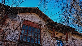 圍場,房子,窗口