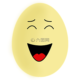 雞蛋,蛋黃色,笑臉