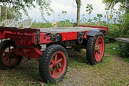 車,紅色,古老