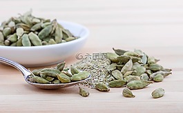 豆蔻,香料,勺子