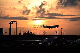 飛機(jī)場(chǎng),飛機(jī),天空