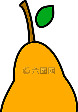 梨,橙色,食品