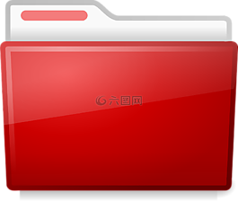 文件夹,目录,红色