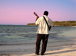 音樂家,海灘,時間