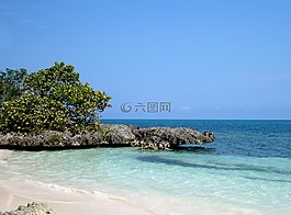 海,天空,海灘