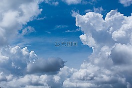 天空,空气,粉扑