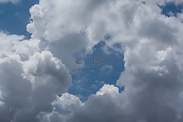 天空,空气,粉扑