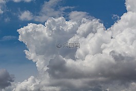 天空,空气,粉扑
