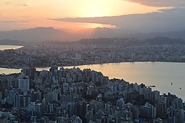 日落,巴西,城市
