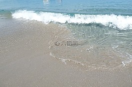 海洋,波,海灘