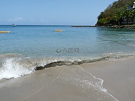 海洋,波,海灘