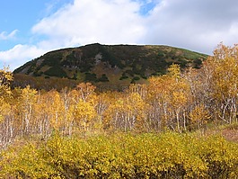 秋季,山,一个古老的火山