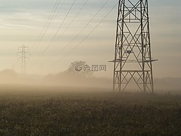 電桿,架空電纜,架空線路