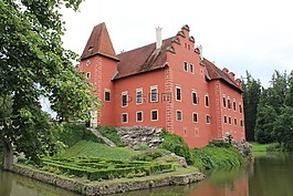 červená 生活,城堡,锁