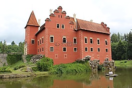 červená 生活,城堡,锁