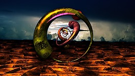 曼德爾球,分形,科幻小說