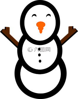 雪人,冬天,簡單
