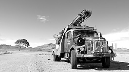 卡車,黑色白色,石油