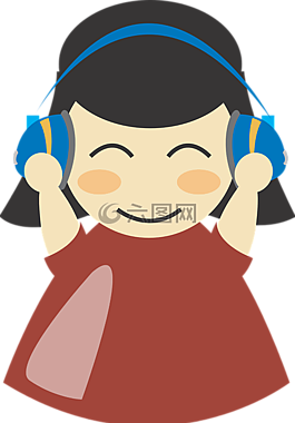 耳機,聲音,字符