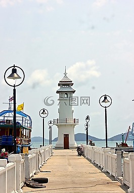 燈塔,碼頭,端口