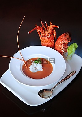 龍蝦湯,西餐,餐飲