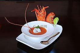 龍蝦湯,西餐,餐飲