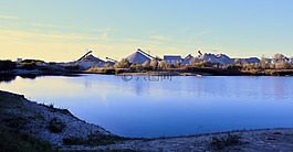 卵石,kieswerk,碎石池塘