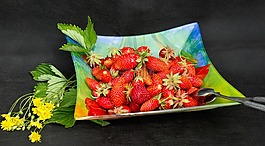 草莓,靜物,莓果