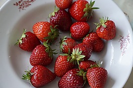 草莓,板,吃