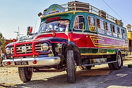 總線,老,車輛